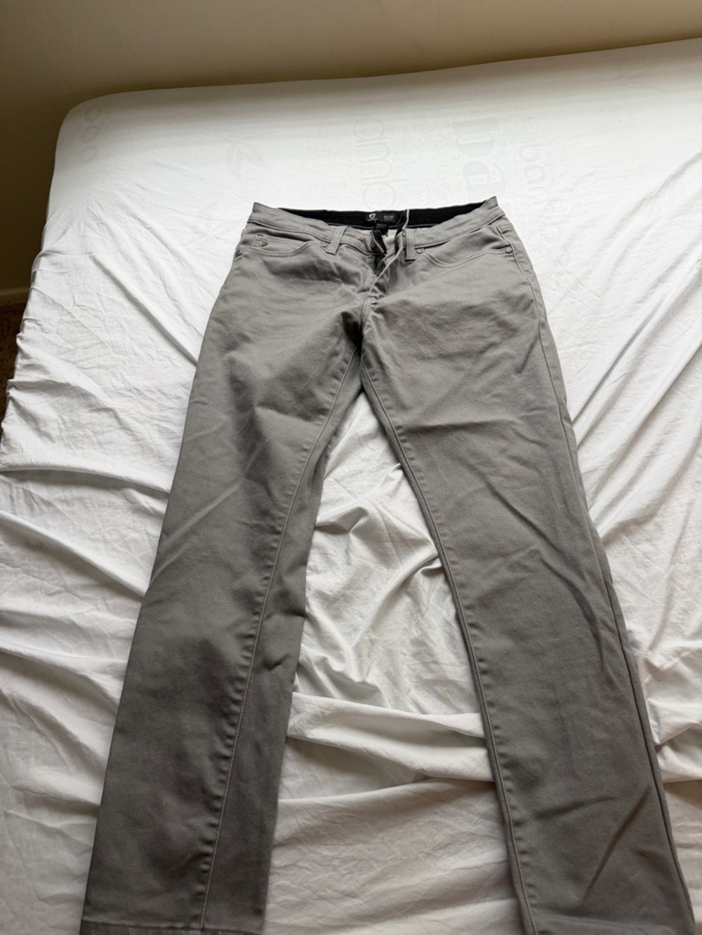 Gray Straight-Leg Pants